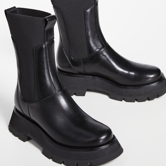3.1 Phillip Lim Shoes - 3.1 Phillip Lim - Kate Lug-Sole Leather - Combat Boot